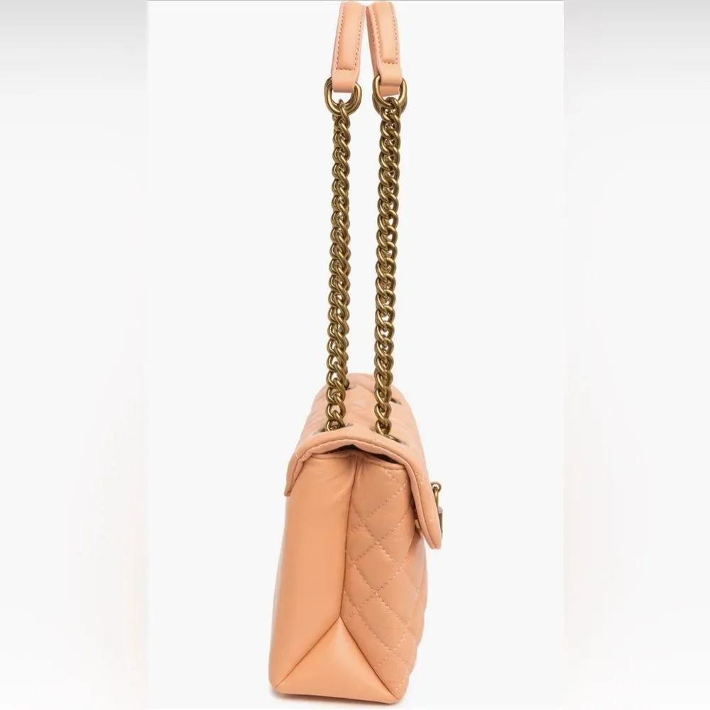 KURT GEIGER london Brixton lock shoulder bag, light pastel orange bag - Picture 4 of 11